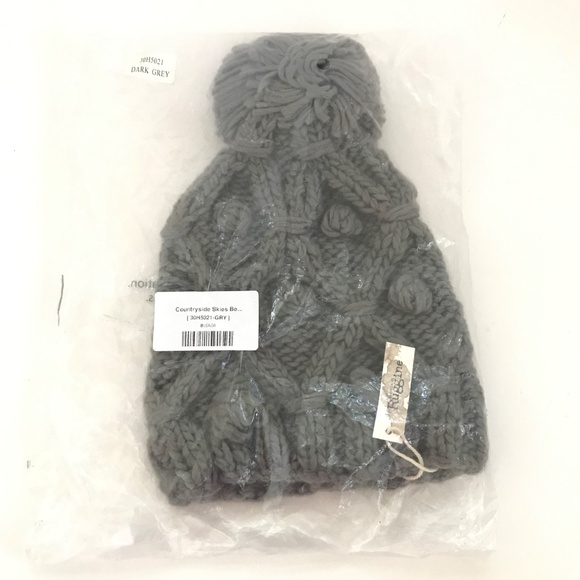 THREE BIRD NEST Ruggine Pommed Beanie Hat Gray NWT - Picture 12 of 14